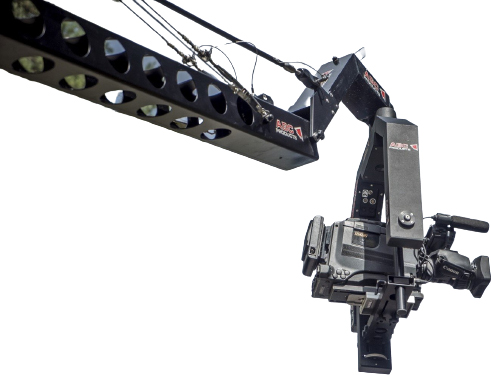 Jimmy jib camera crane braccio mobile 12 metri noleggio e assistenza per riprese aeree